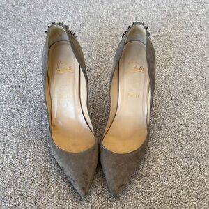 Christian Louboutin Brown Suede Heels